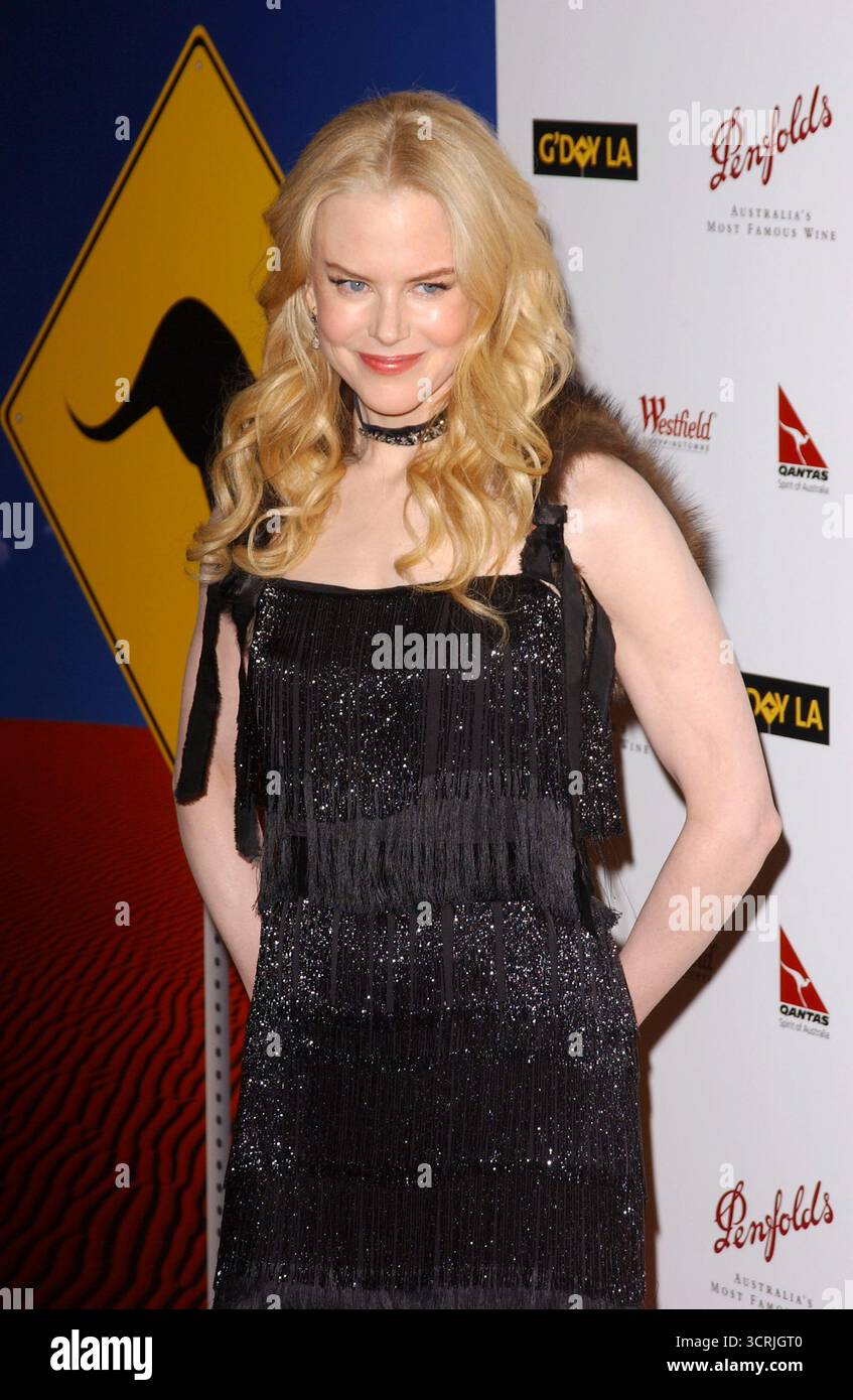 CENTURY CITY, CALIFORNIE, États-Unis : Nicole Kidman assiste au 2e dîner de gala annuel Penfolds Black Tie pendant la semaine G'Day LA Australia à l'hôtel Century Plaza de Century City, Californie, le 15 janvier 2005. © Lee Roth / Roth Stock Archives Banque D'Images