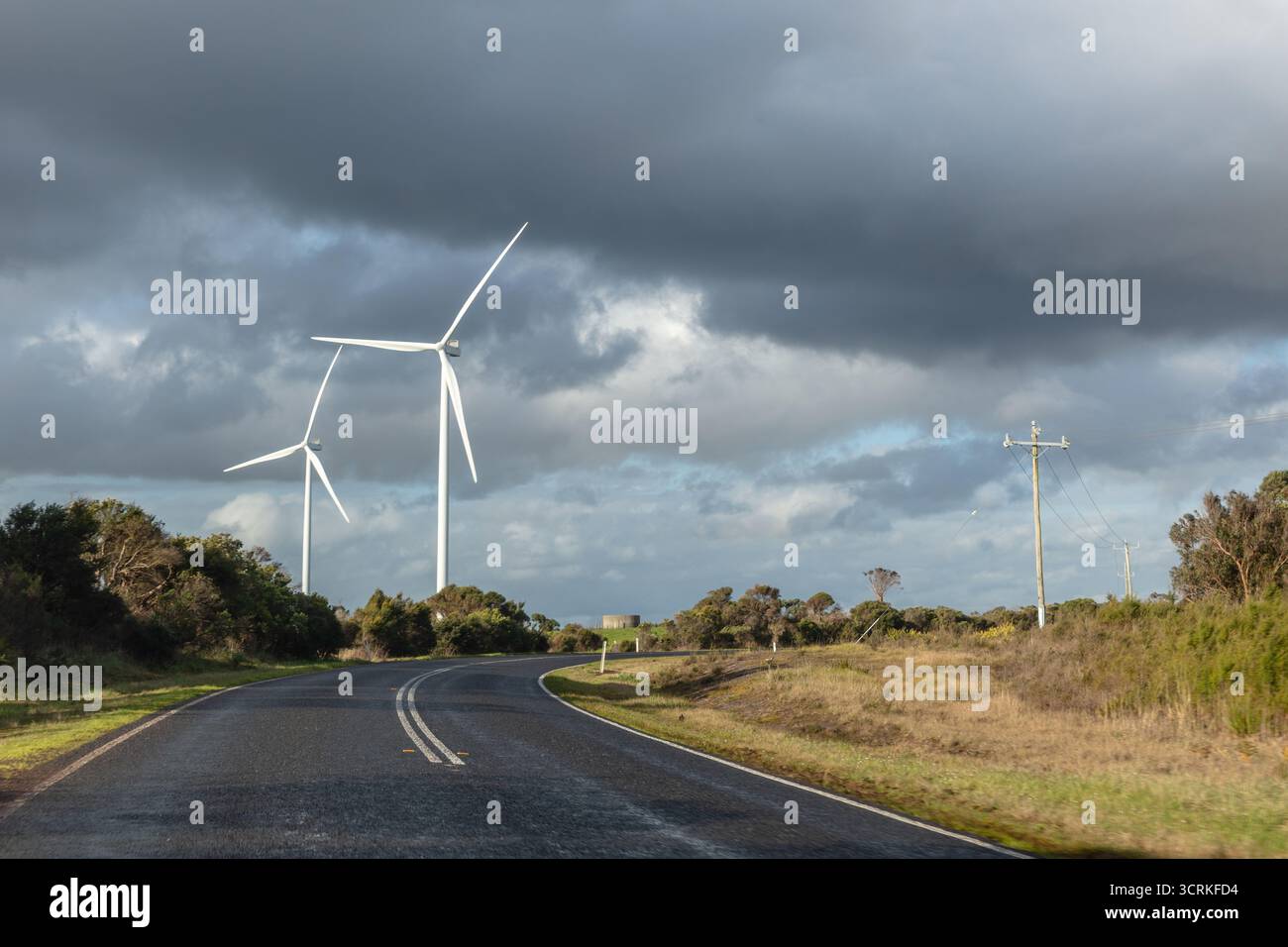 Parc éolien (éoliennes) à Victoria, Australie. Banque D'Images
