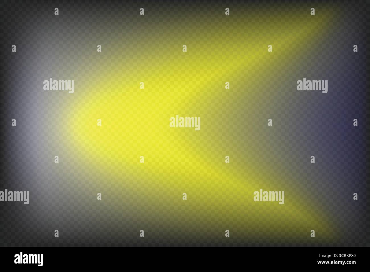 Effet de lumière jaune et arrière-plan quadrillé abstrait vignette avec dégradé de superposition en niveaux de gris doux. Illustration de Vecteur