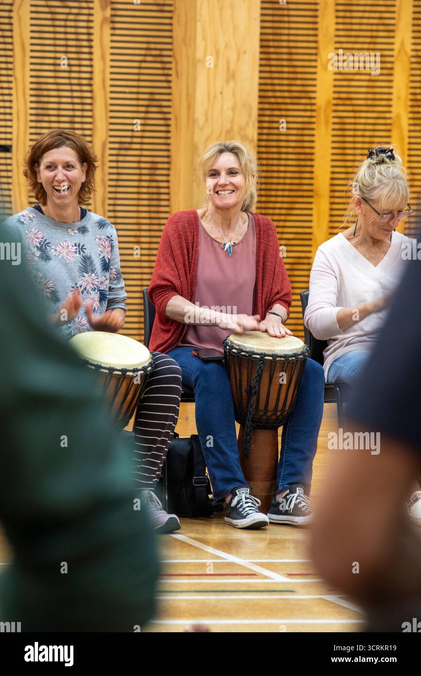 Cours de batterie, Nelson, Nouvelle-Zélande Banque D'Images