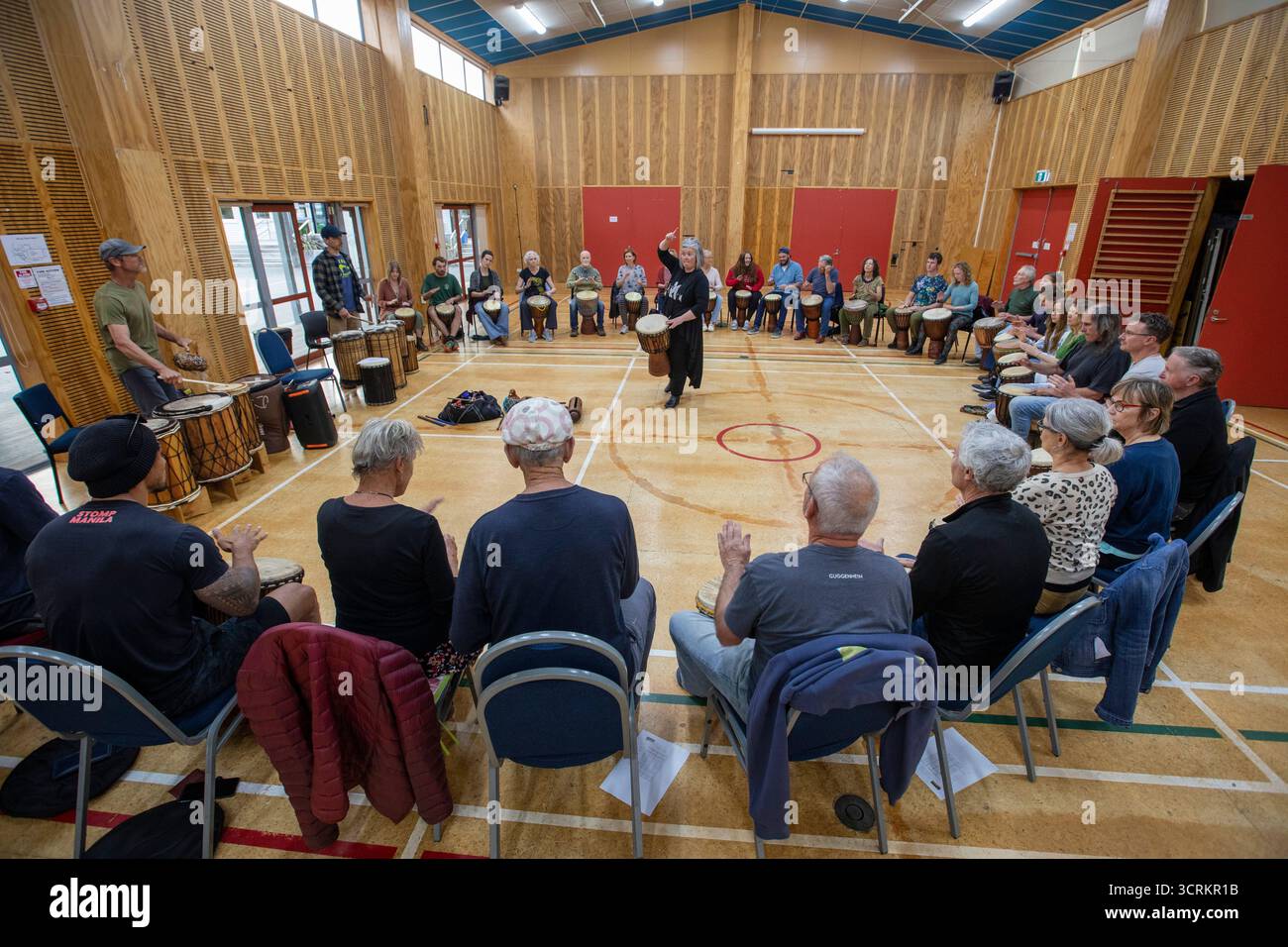 Cours de batterie, Nelson, Nouvelle-Zélande Banque D'Images