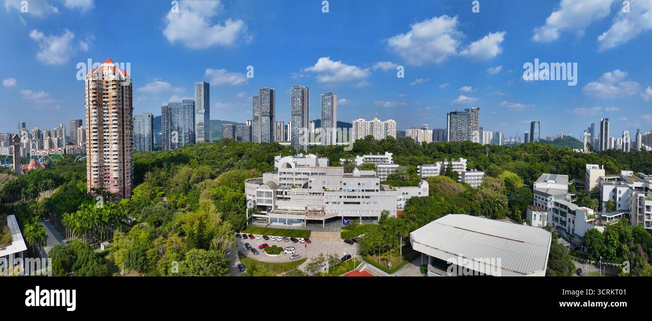 Photographie aérienne d'OCT Happy Valley dans le district de Nanshan, Shenzhen, province du Guangdong Banque D'Images