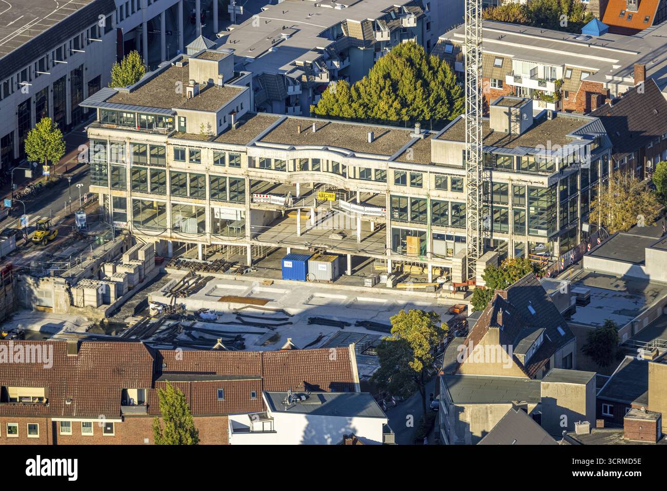 Vue aérienne, chantier et nouvelle construction de la moitié ouest du passage du Ritterpassage, centre, Hamm, région de la Ruhr, Rhénanie-du-Nord-Westphalie, Allemagne Banque D'Images