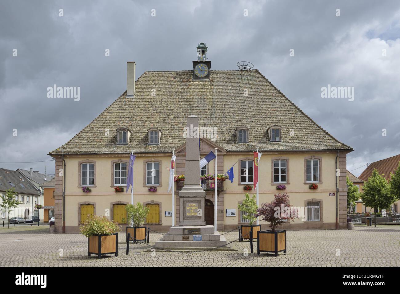 Hôtel de ville, Hôtel de ville, neuf-Brisach, Département Haut-Rhin, Alsace, France Banque D'Images