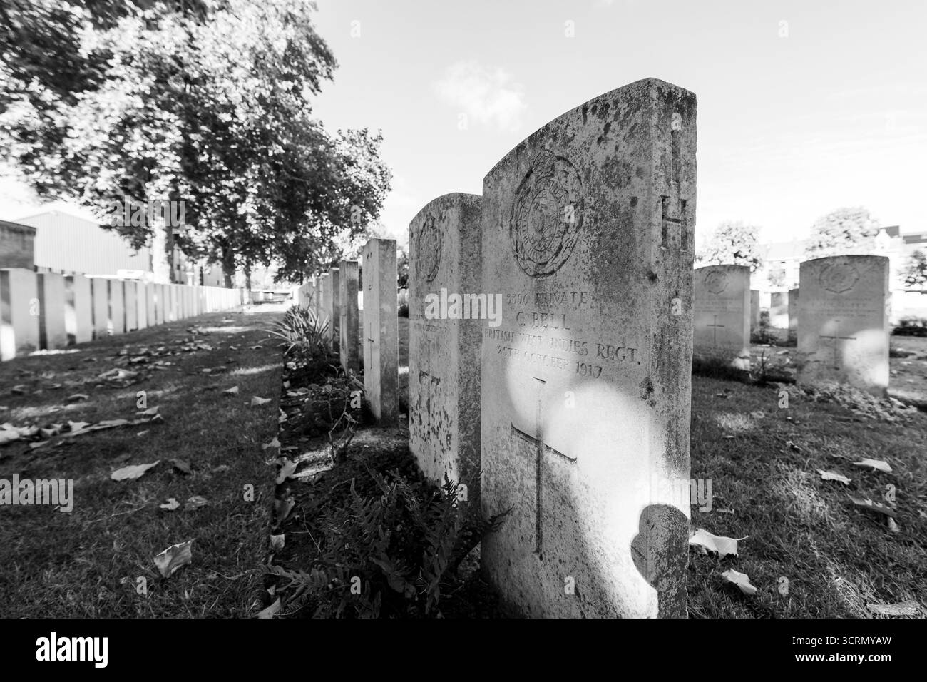Ypres Reservoir Commonwealth War graves Commission cimetière, Iper, Belgique Banque D'Images