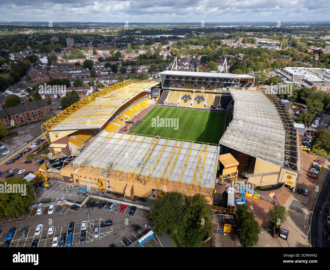 Terrain de football Wolverhampton Molineux, Angleterre, domicile des Wolverhampton Wanderers, West Midlands, Angleterre Banque D'Images