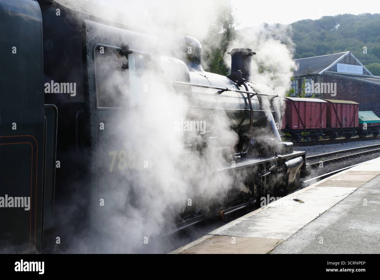 BR Standard Class 2MT, 78022, Keighley & Worth Valley Railway, West Yorkshire, Angleterre, Royaume-Uni, Banque D'Images