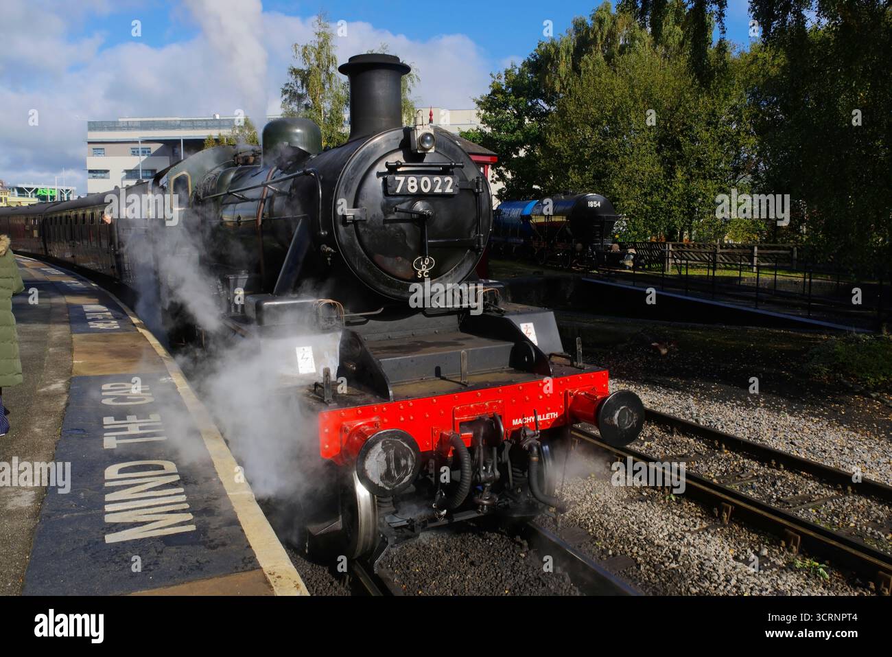 BR Standard Class 2MT, 78022, Keighley & Worth Valley Railway, West Yorkshire, Angleterre, Royaume-Uni, Banque D'Images