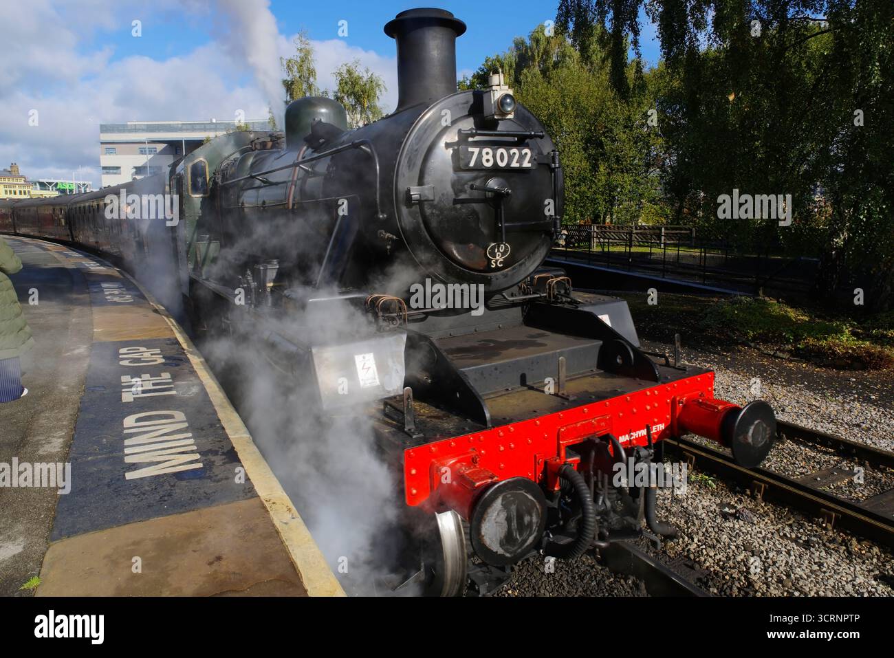 BR Standard Class 2MT, 78022, Keighley & Worth Valley Railway, West Yorkshire, Angleterre, Royaume-Uni, Banque D'Images