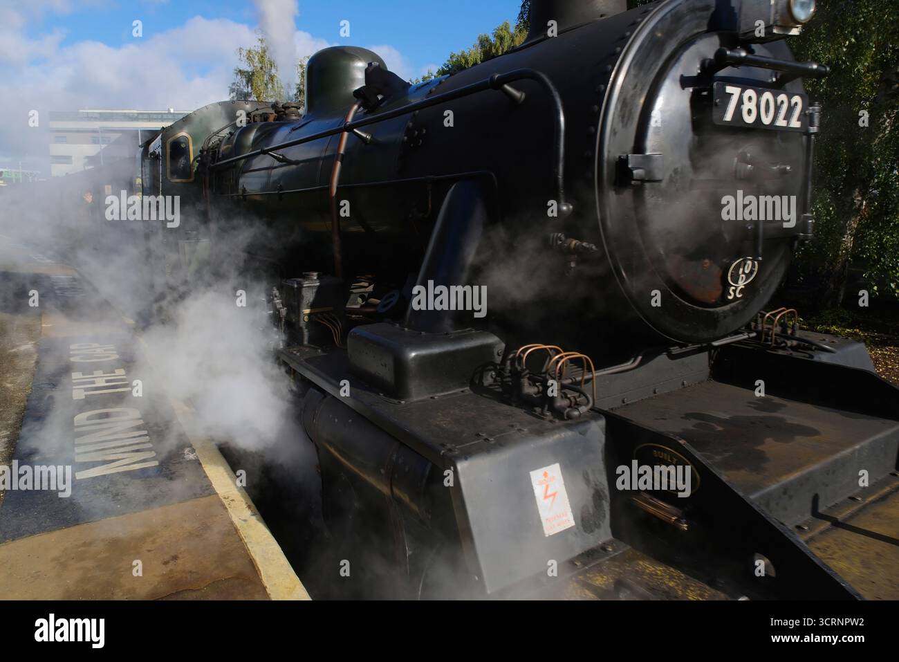 BR Standard Class 2MT, 78022, Keighley & Worth Valley Railway, West Yorkshire, Angleterre, Royaume-Uni, Banque D'Images