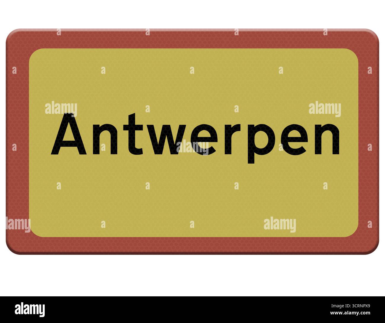Panneau routier composite numérique pour la ville d'Antwerpen naambord, nom, lieu, anvers Banque D'Images