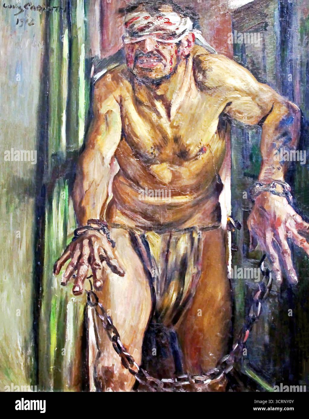 Lovis Corinth, Samson Blinded (Der geblendete Simson), 1912. Illustration de Vecteur