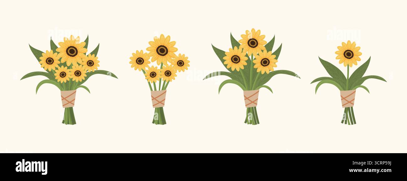 Collection de fleurs vecteur isolé. Illustration de Vecteur