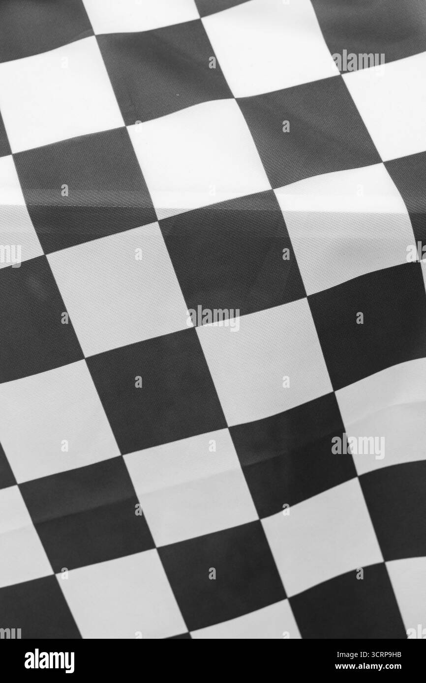 Mouvement à carreaux : motif textile drapeau de course Banque D'Images