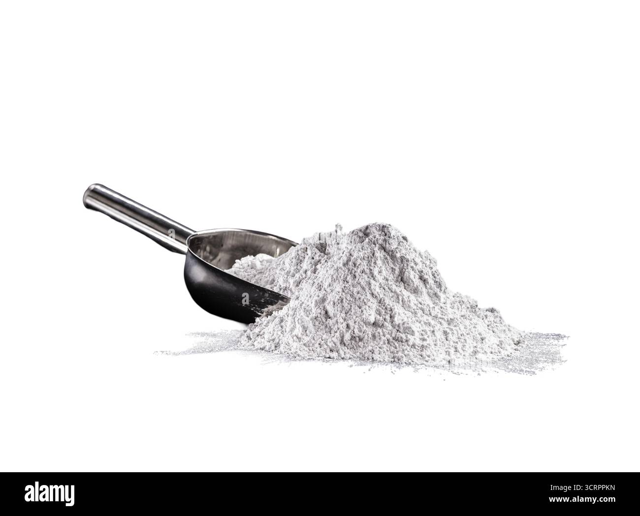 oxyde de zinc, poudre blanche utilisée comme inhibiteur de la croissance des champignons dans les peintures et comme pommade antiseptique en médecine Banque D'Images