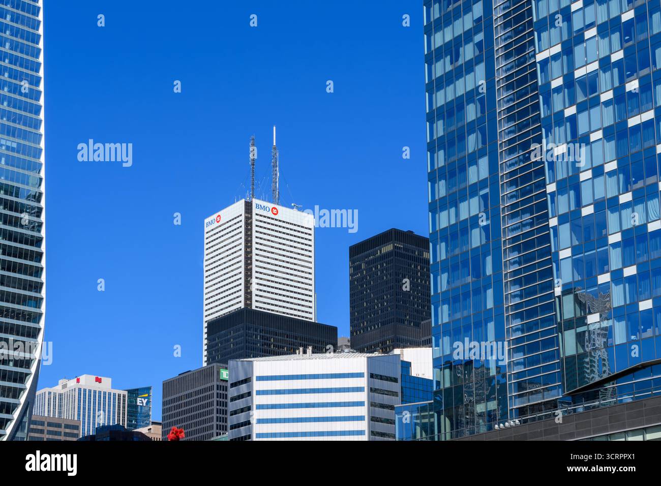 Paysage urbain dans le quartier du centre-ville, la tour BMO dans le centre Banque D'Images