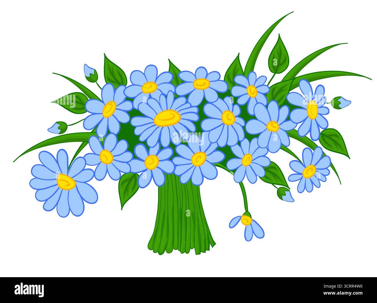 bouquet de marguerites de dessin animé Illustration de Vecteur