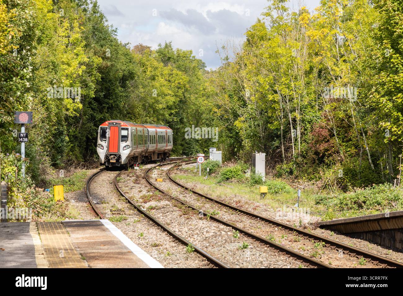 Transport pour le pays de Galles TFW Class 197 051 quittant la gare de Chepstow en route vers Cheltenham Banque D'Images