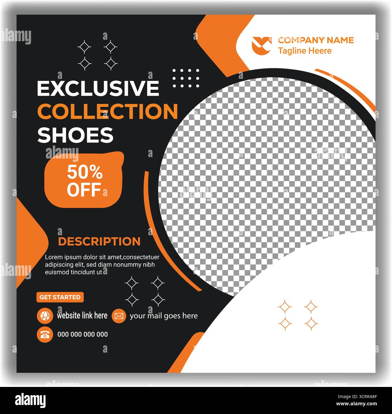 Chaussures de mode offre bannière Collection de chaussures minimaliste publication de médias sociaux et modèle Web illustration vectorielle Illustration de Vecteur