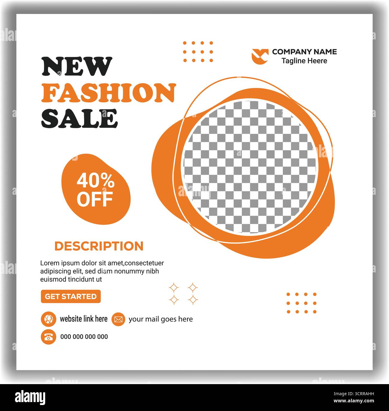 Modèle de bannière de médias sociaux de vente de mode moderne | vêtements Discount Web couverture Vector illustration Design Illustration de Vecteur