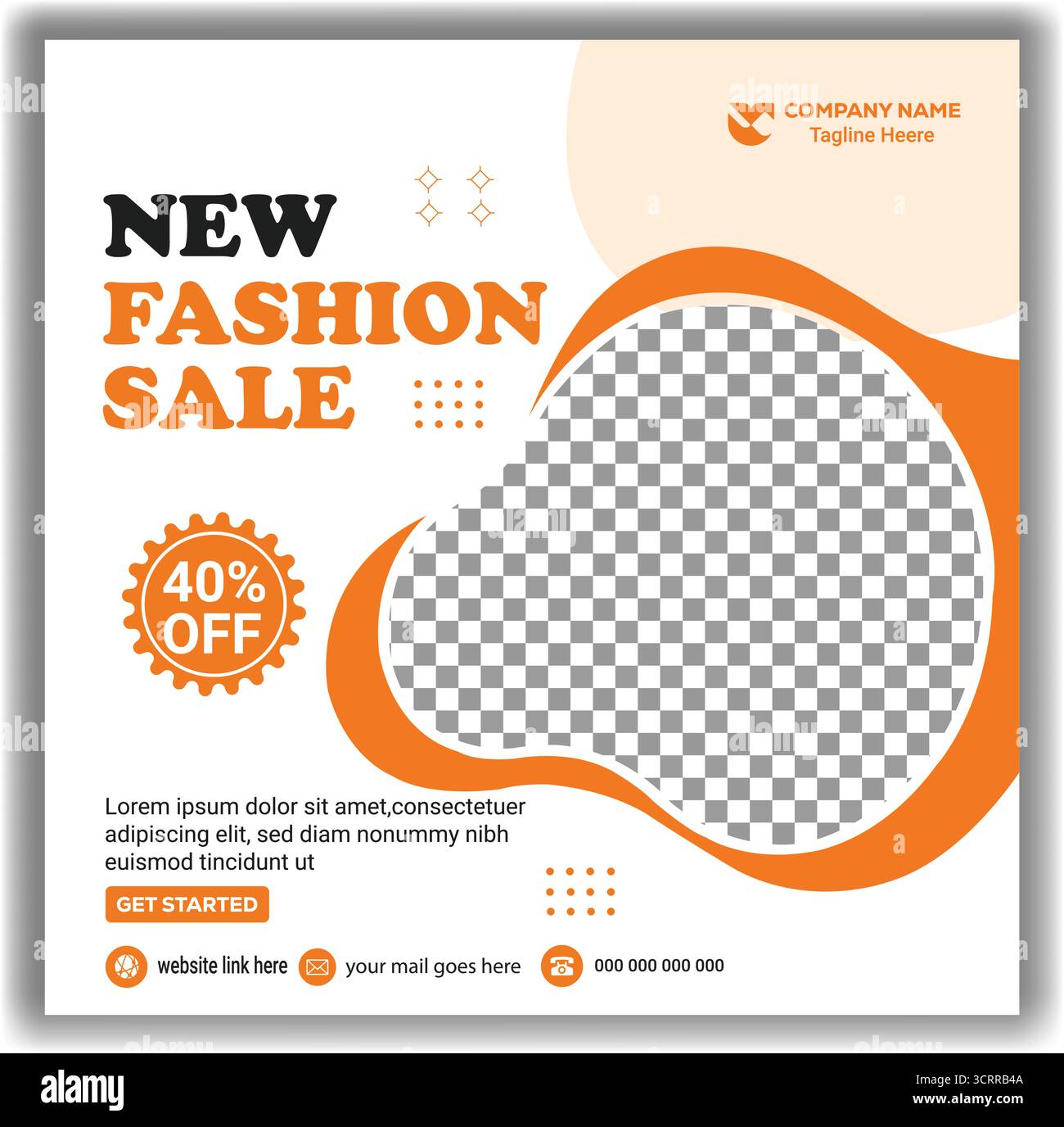 Creative Fashion offre modèle de médias sociaux vêtements marque Marketing Poster illustration vectorielle Illustration de Vecteur