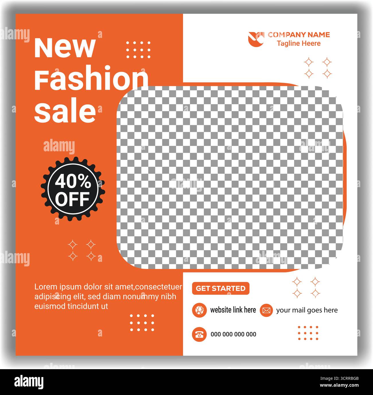 Modern Retail Fashion Discount Web Cover élégant social Media vente Post Template Vector Design Illustration de Vecteur