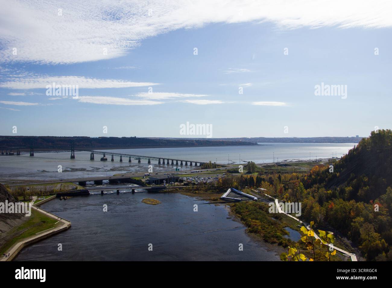 Lac de la chute Montmorenca vu du haut Banque D'Images