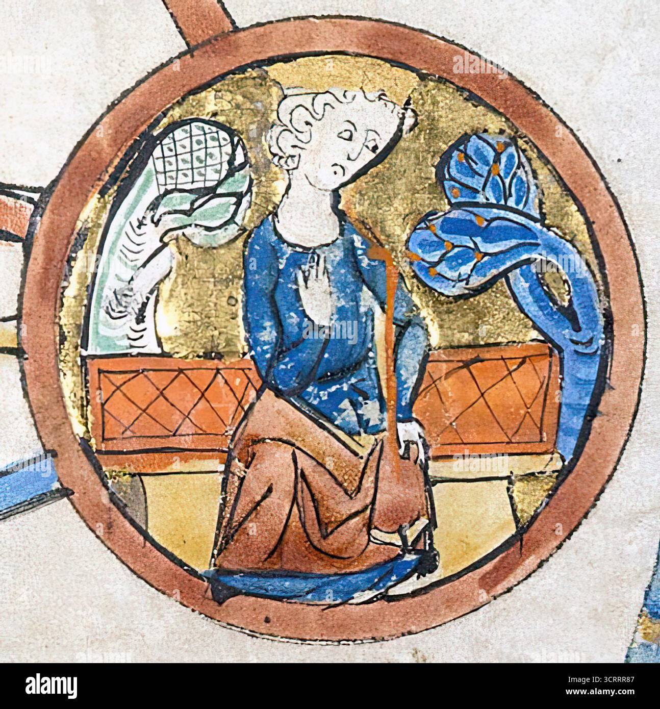 La représentation du XIIIe siècle d'Henri Ier (c. 1068 – 1er décembre 1135), également connu sous le nom de Henry Beauclerc, fut roi d'Angleterre de 1100 à sa mort en 1135 Banque D'Images