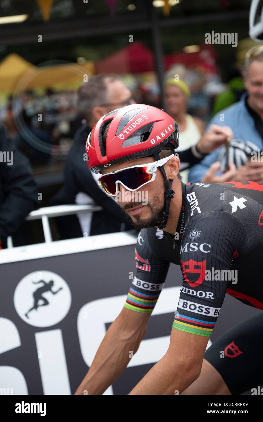 PONTYPOOL, pays de Galles, Royaume-Uni. 6 septembre Julian Alaphilippe de France / Team Tudor étape 5 Tour de Grande-Bretagne 2025 Banque D'Images