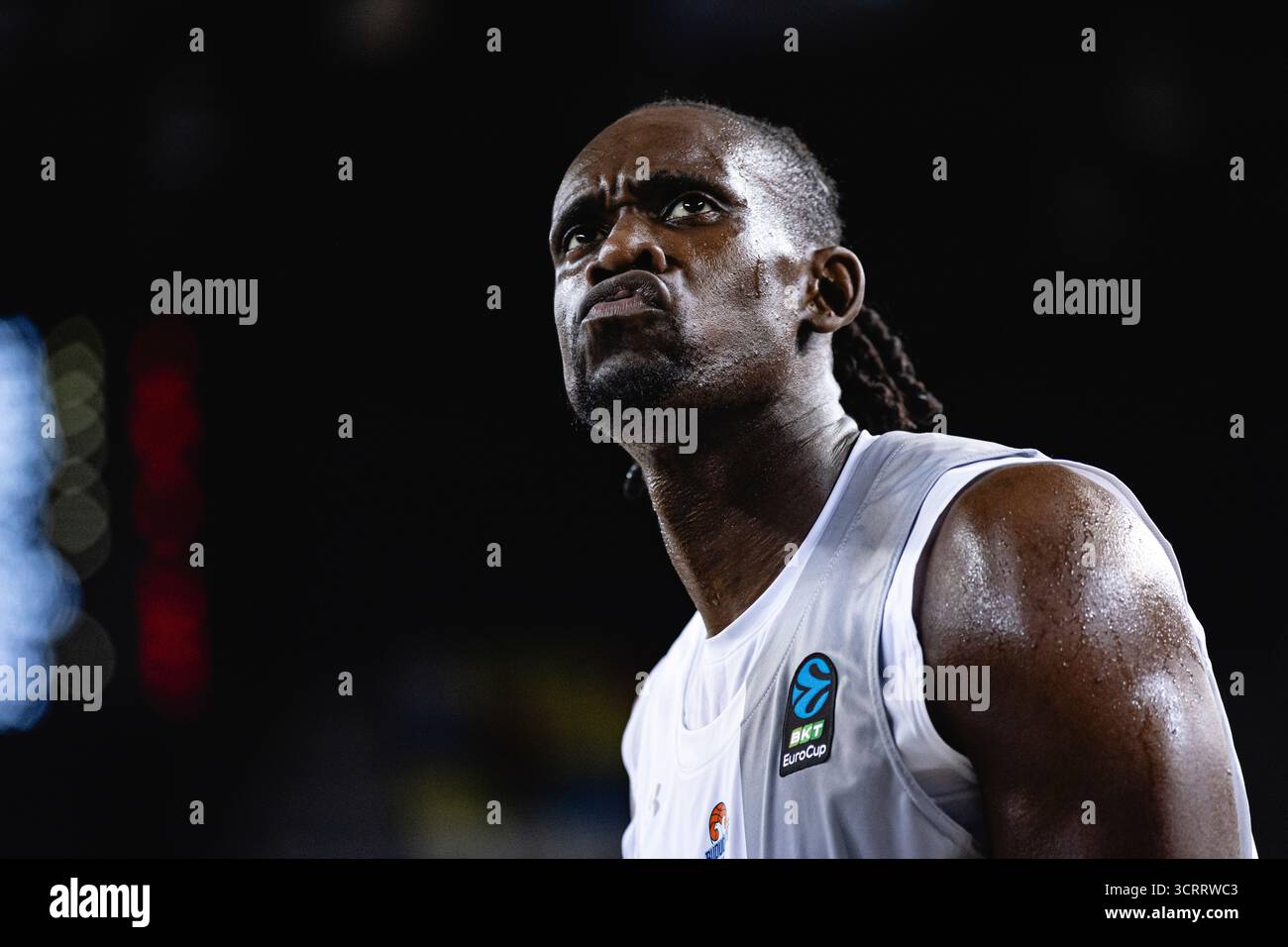 Lors du match de l'Eurocup entre les London Lions et Buducnost voli Podgorica au Copperbox Arena, Londres, le 2 octobre 2025. Buducnost a gagné 86 - 59. Banque D'Images