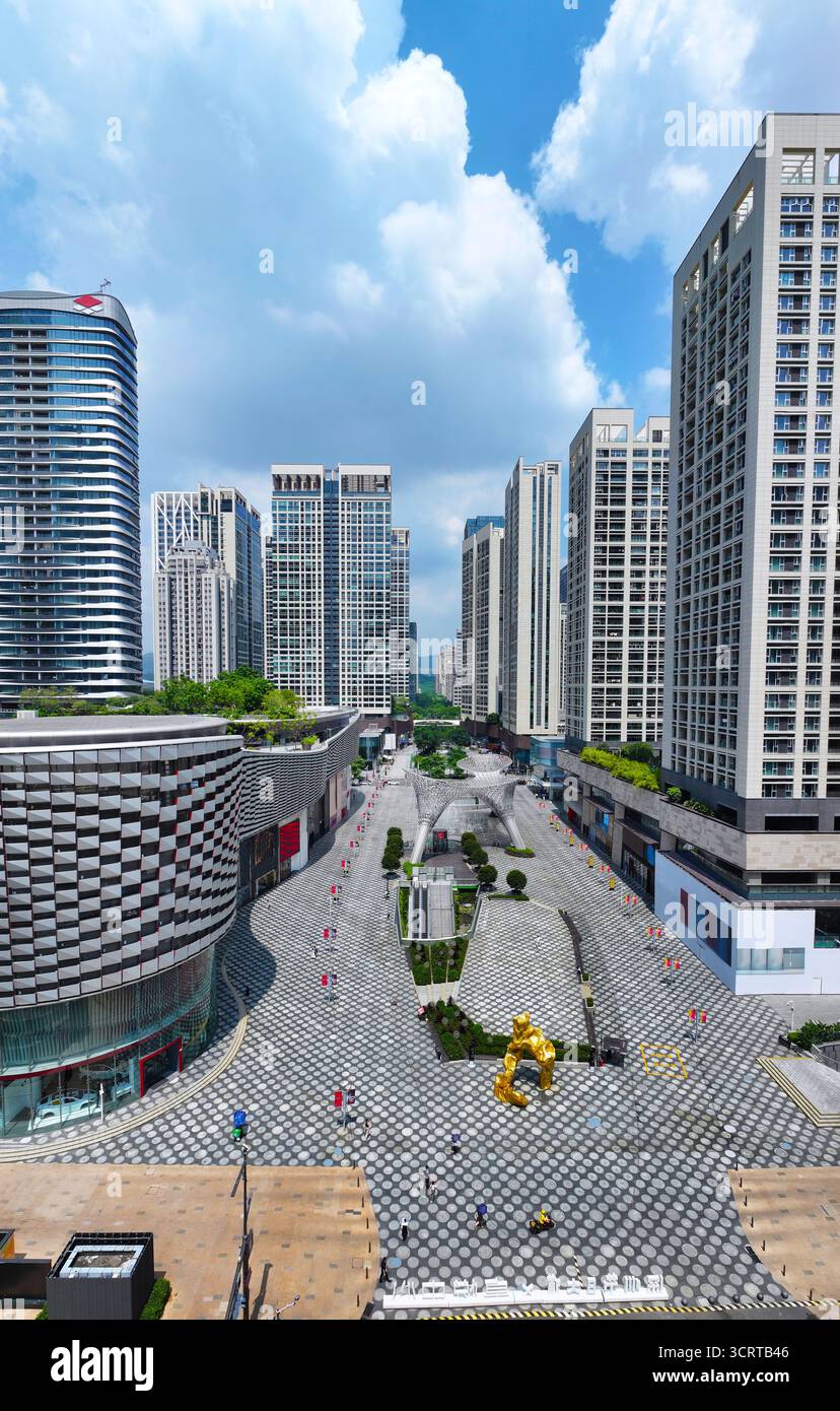 Photographie aérienne du Shenzhen Futian CBD Ping an Building Excellence Center Banque D'Images