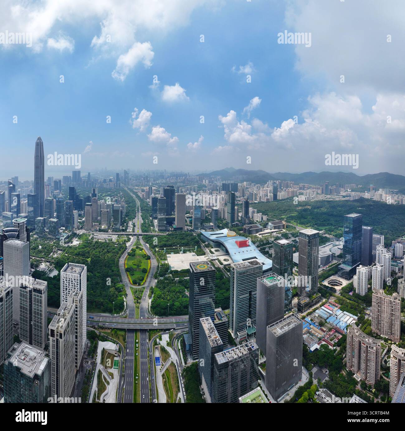 Photographie aérienne du Shenzhen Futian CBD Ping an Building Excellence Center Banque D'Images