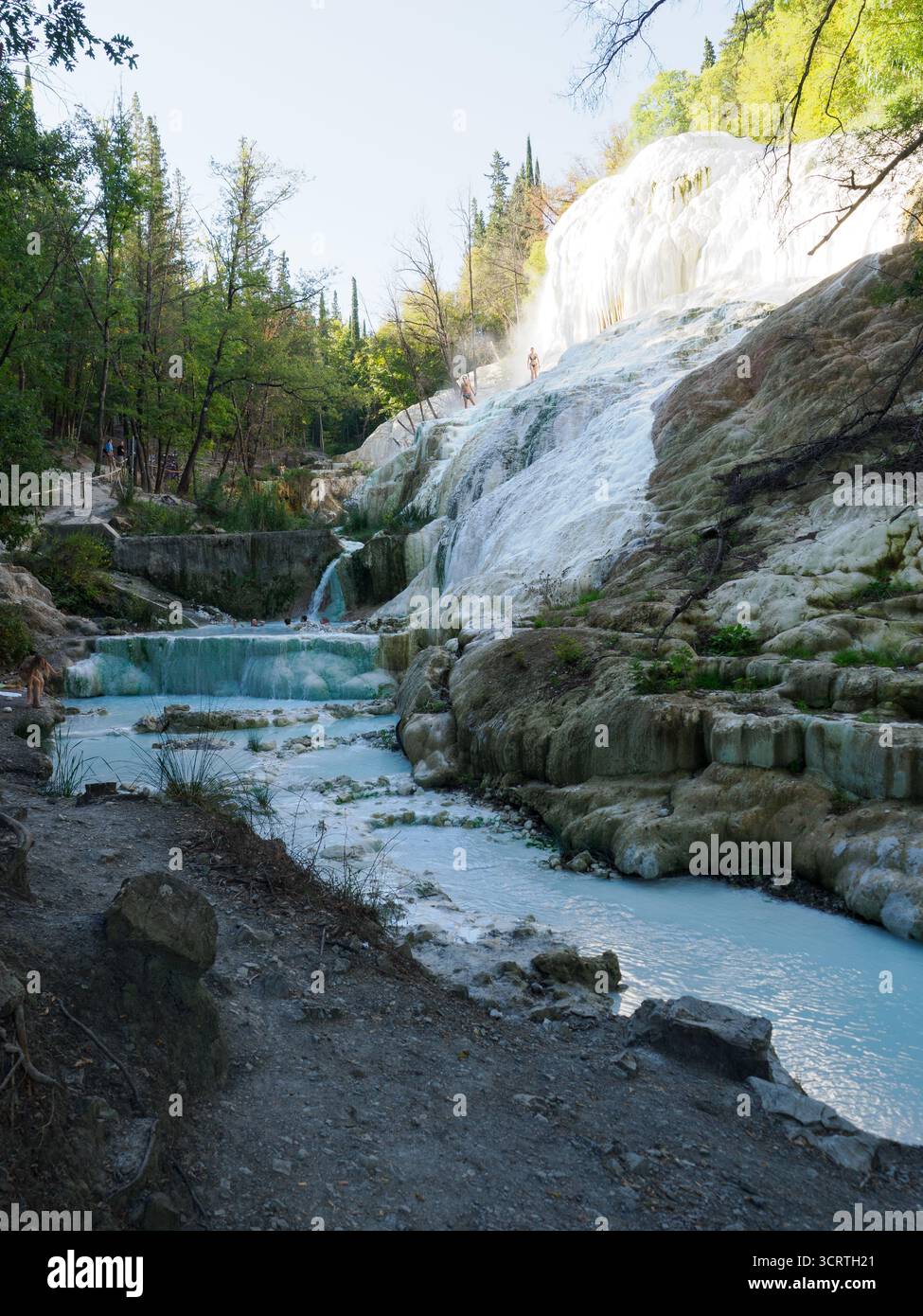Sources chaudes à Bagni San Filippo, ville de la province de Sienne, Italie Banque D'Images