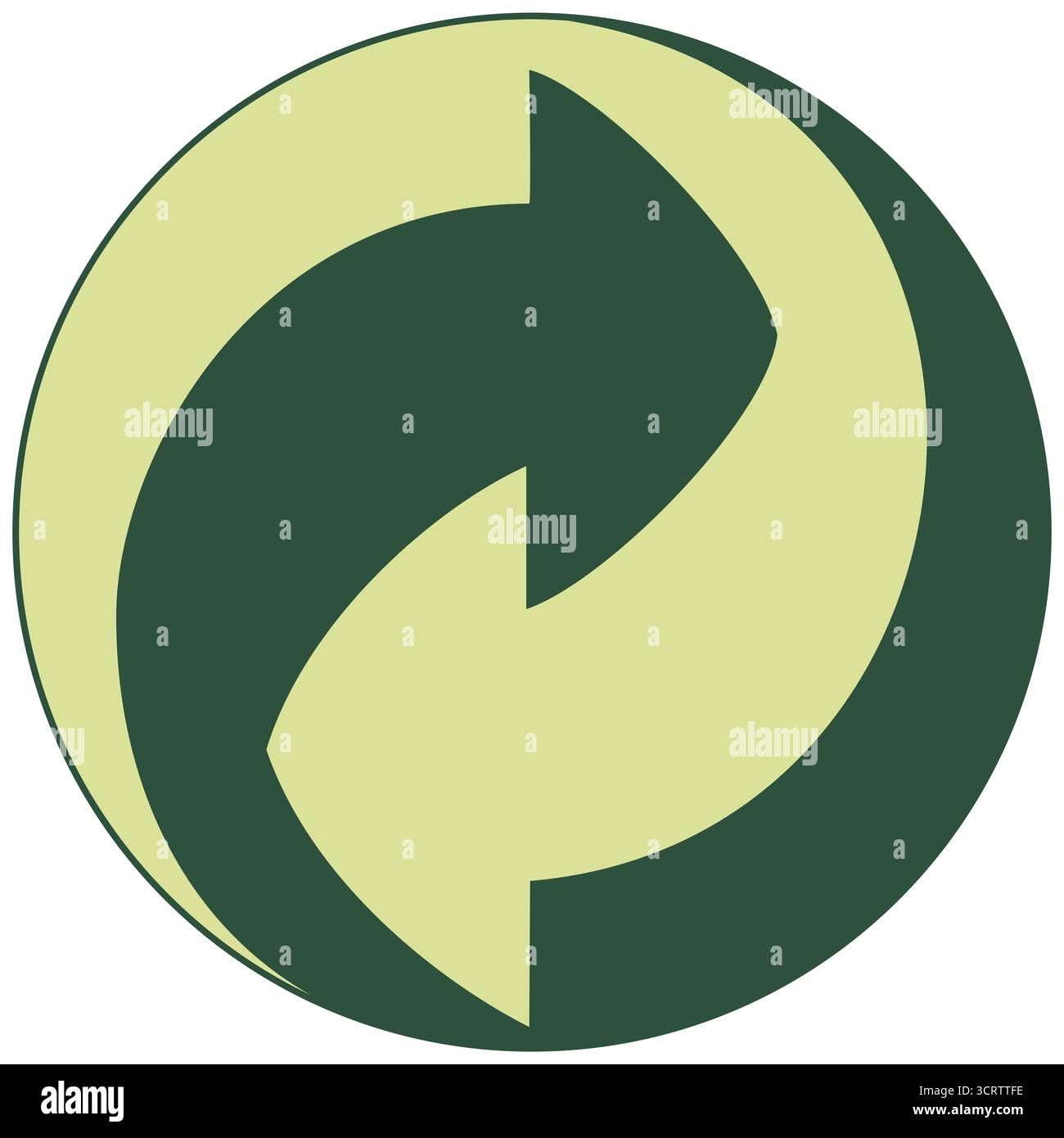 Le symbole de recyclage point vert Banque D'Images