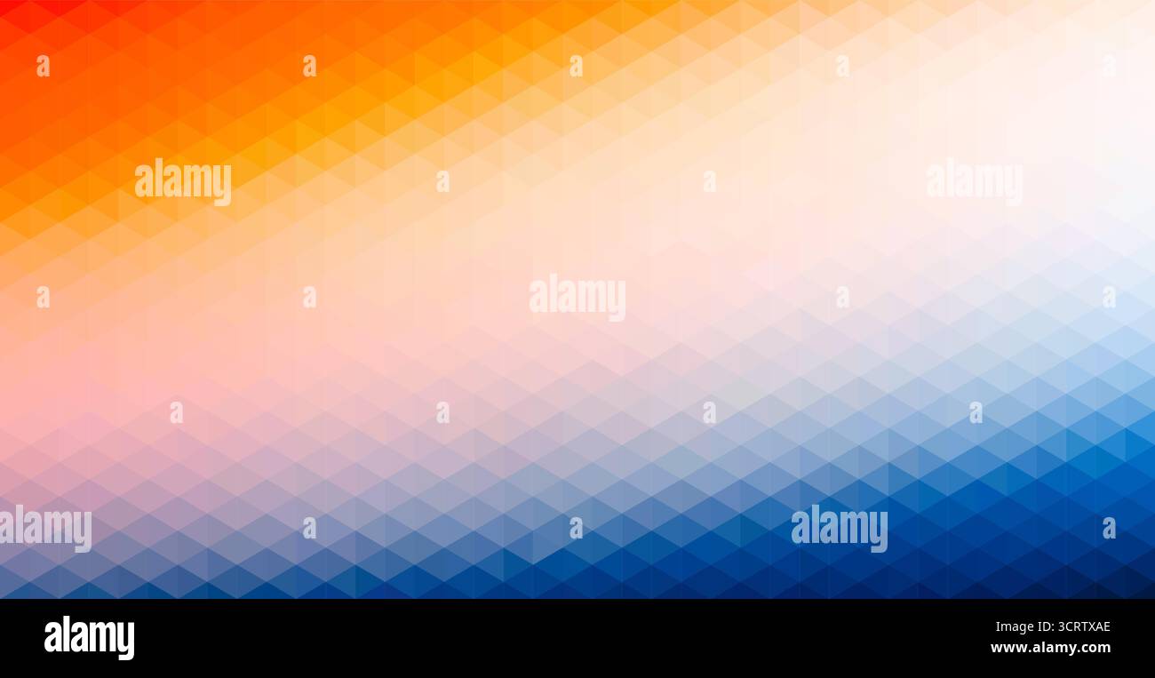 Fond de motif polygonal géométrique abstrait orange blanc et bleu Illustration de Vecteur
