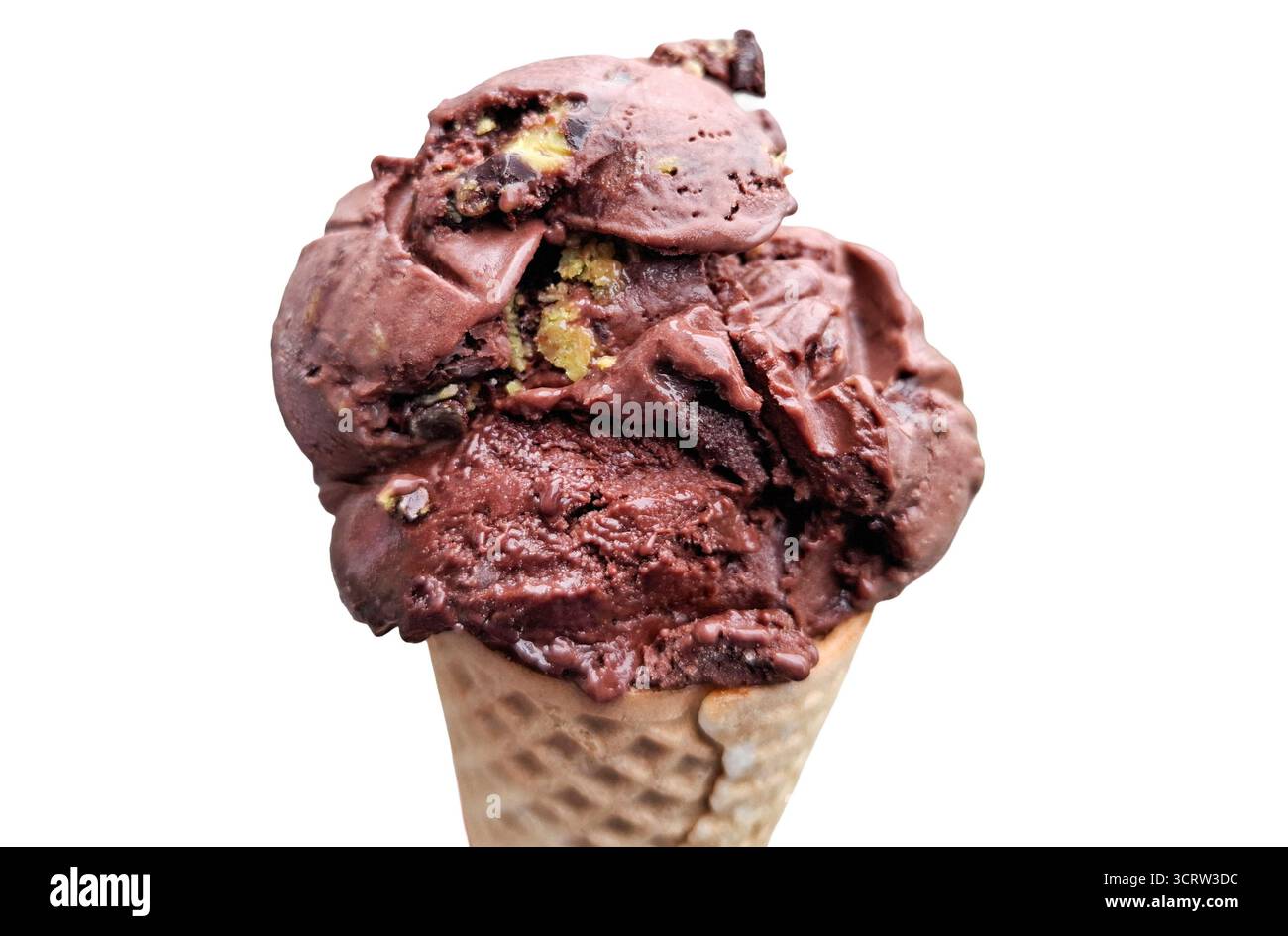 Glace au chocolat Dubaï isolée sur blanc Banque D'Images