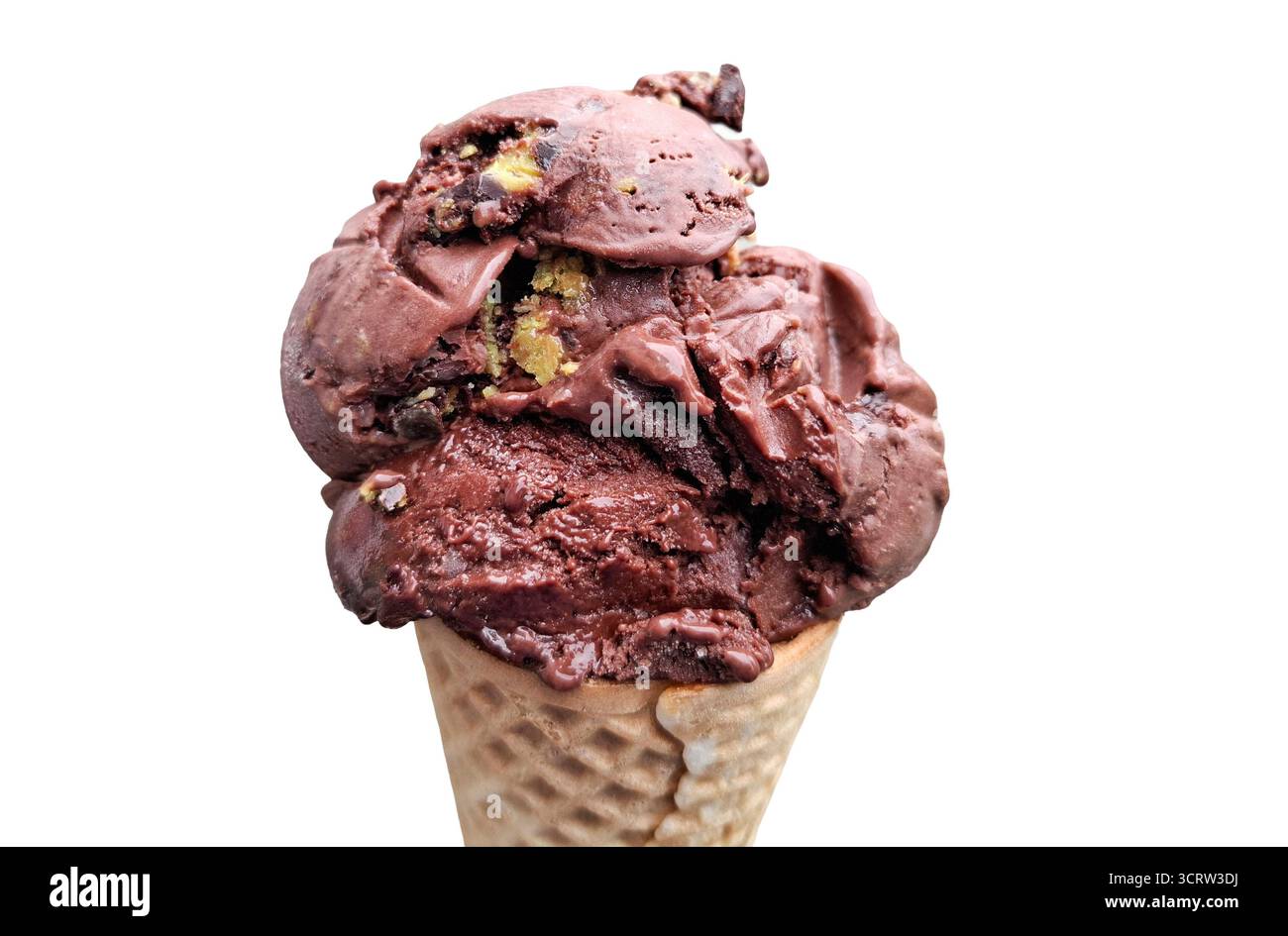 Glace au chocolat Dubaï isolée sur blanc Banque D'Images