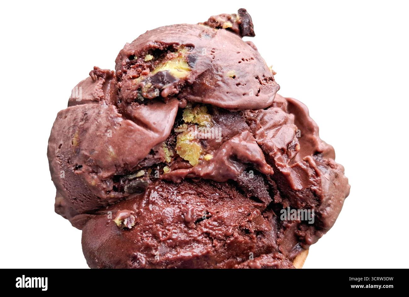 Glace au chocolat Dubaï isolée sur blanc Banque D'Images