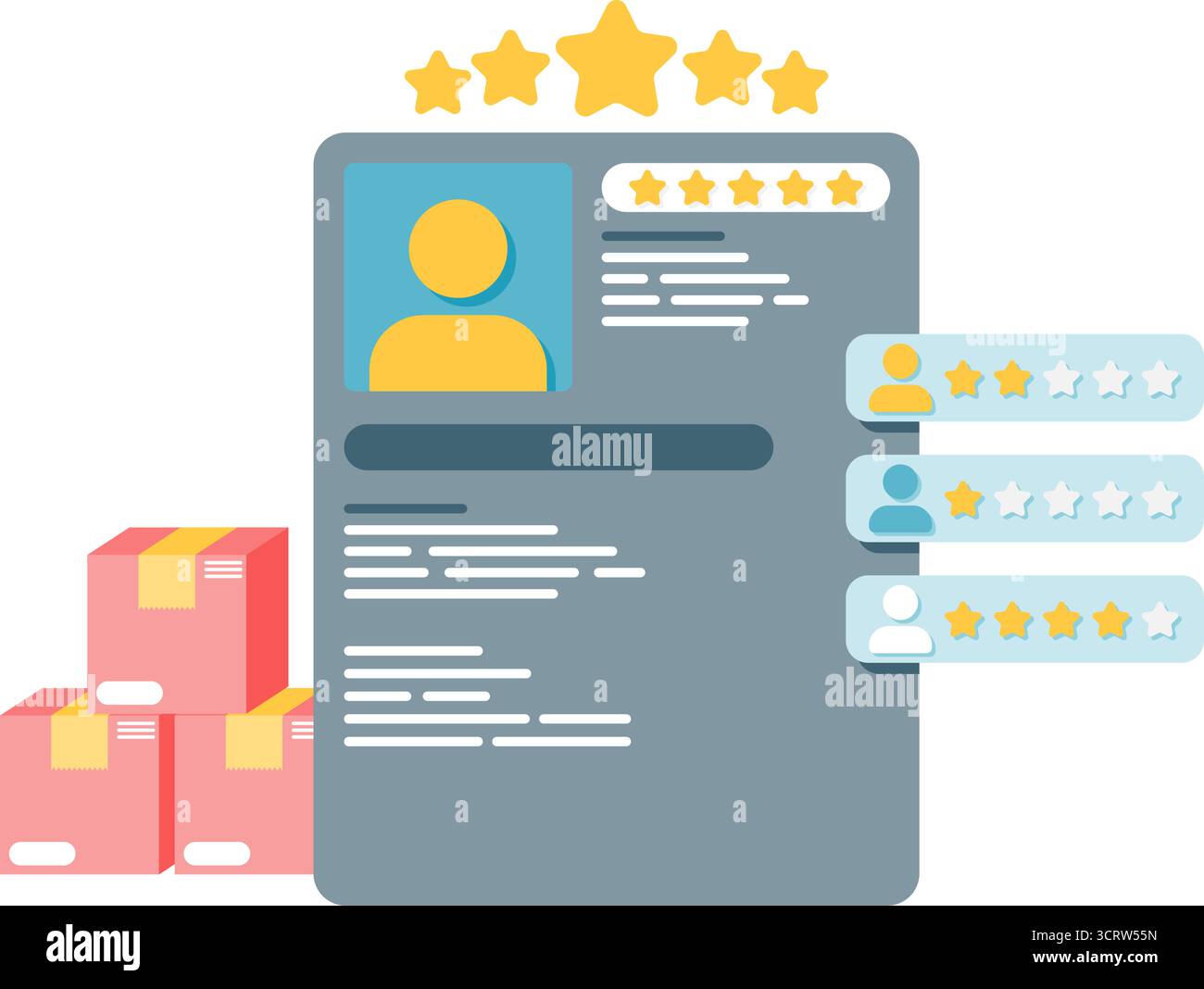 avis des clients et évaluations des produits à partir des quantités vendues Illustration de Vecteur avis des clients et évaluations des produits à partir des quantités vendues Illustration de Vecteur