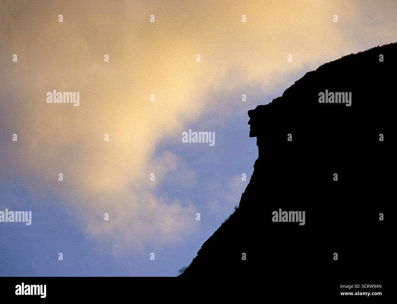 La formation rocheuse Old Man of the Mountains dans les White Mountains du New Hampshire. Banque D'Images