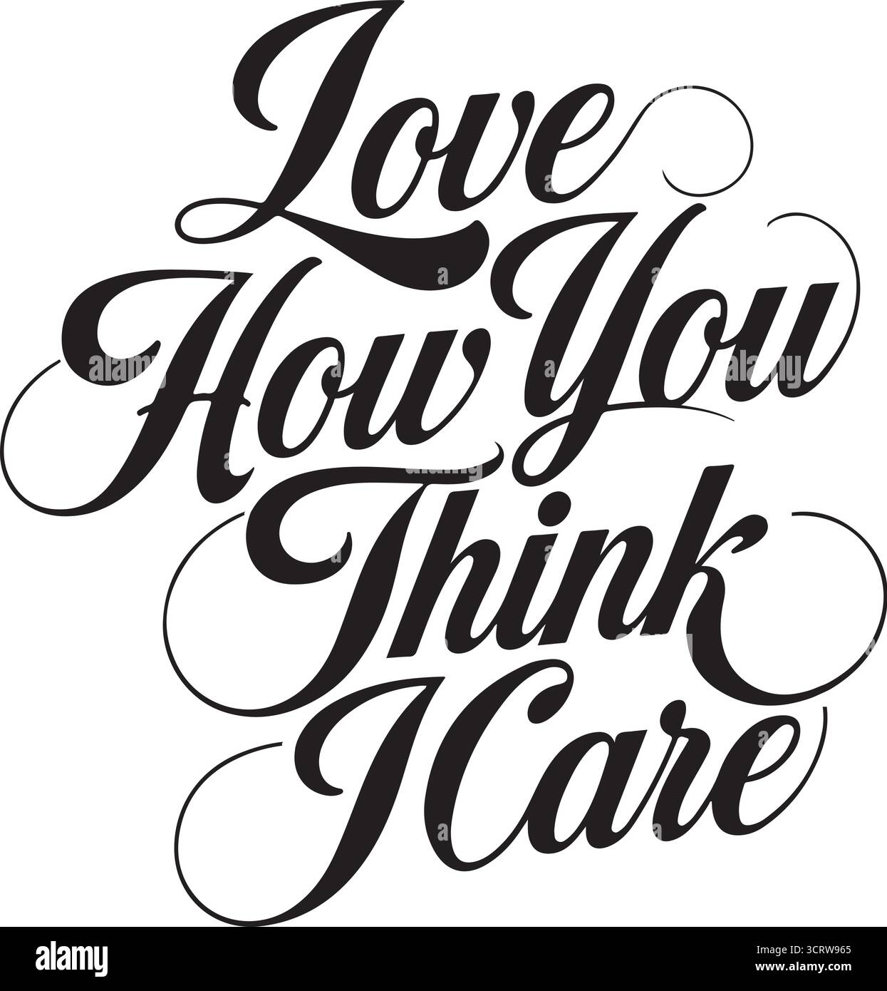 Typographie vectorielle de citation sarcastique avec script cursif élégant, conception de texte noir, message humoristique pour l'impression ou l'art numérique Illustration de Vecteur