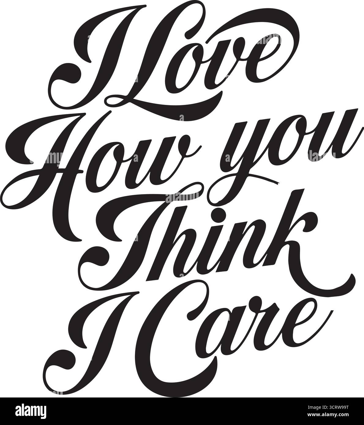 Typographie vectorielle de citation sarcastique avec script cursif élégant, conception de texte noir, message humoristique pour l'impression ou l'art numérique Illustration de Vecteur