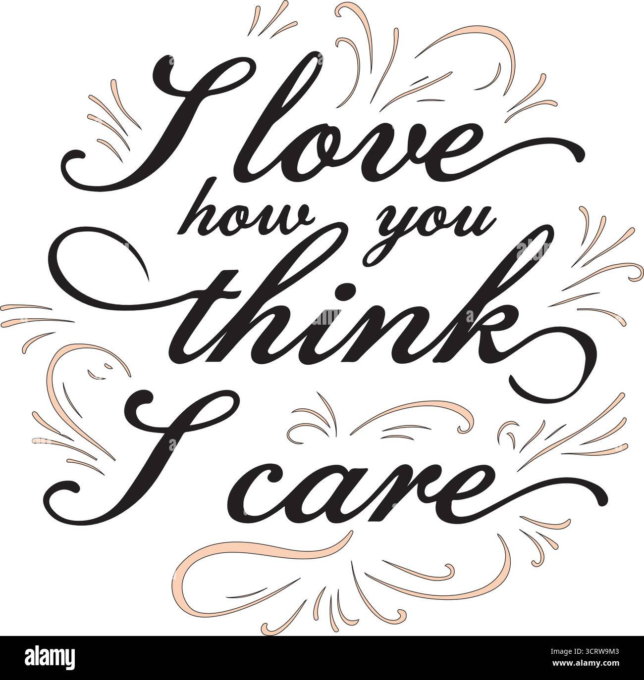 Typographie vectorielle de citation sarcastique avec script cursif élégant, conception de texte noir, message humoristique pour l'impression ou l'art numérique Illustration de Vecteur