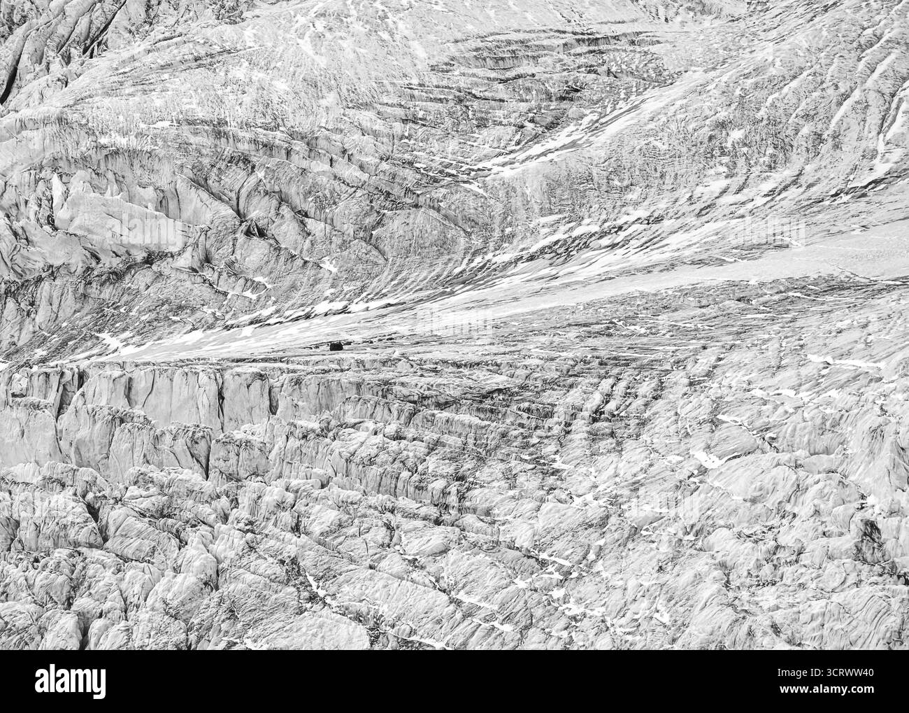 Monte Rosa (Italie) - Une vue sur les montagnes en Valsesia avec Monte Rosa sommet des Alpes, des chemins alpinistes vers Rifugio Modena et Capanna Margherita refuge Banque D'Images