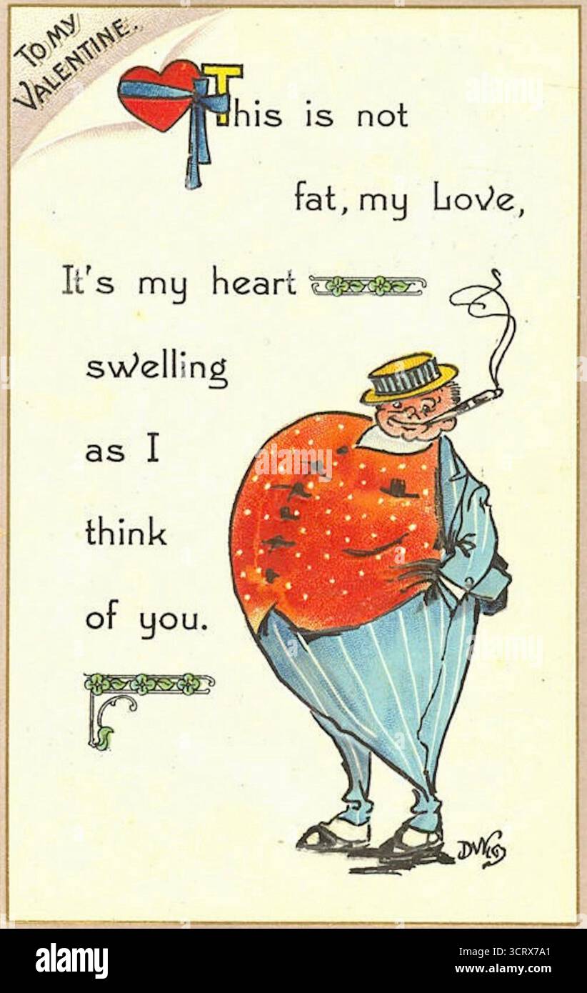 Clare Victor Dwiggins - To My Valentine, série carte postale no. 402, Banque D'Images