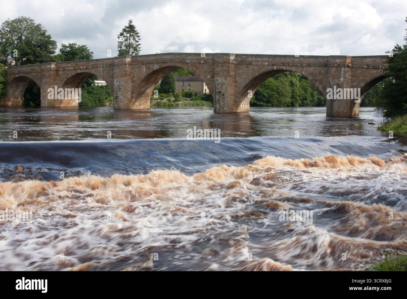Pont sur la rivière Tyne construit en 1785 par Robert Mylne, Chollerford, territoire du mur d'Hadrien, Northumberland, Angleterre Banque D'Images