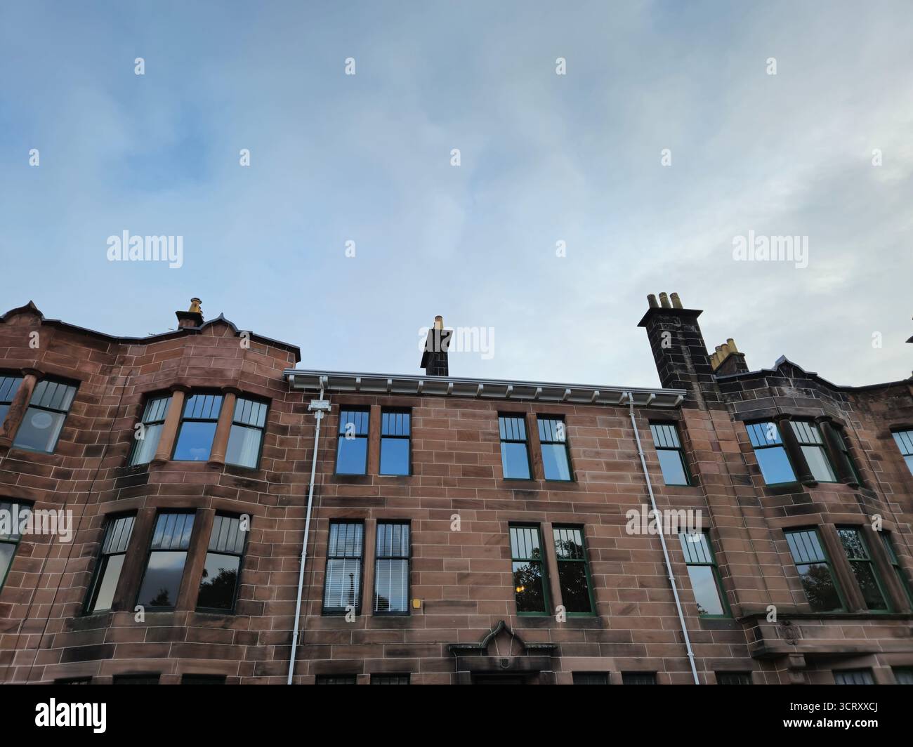Façade d'un ancien immeuble d'habitation, Glasgow, Écosse Banque D'Images