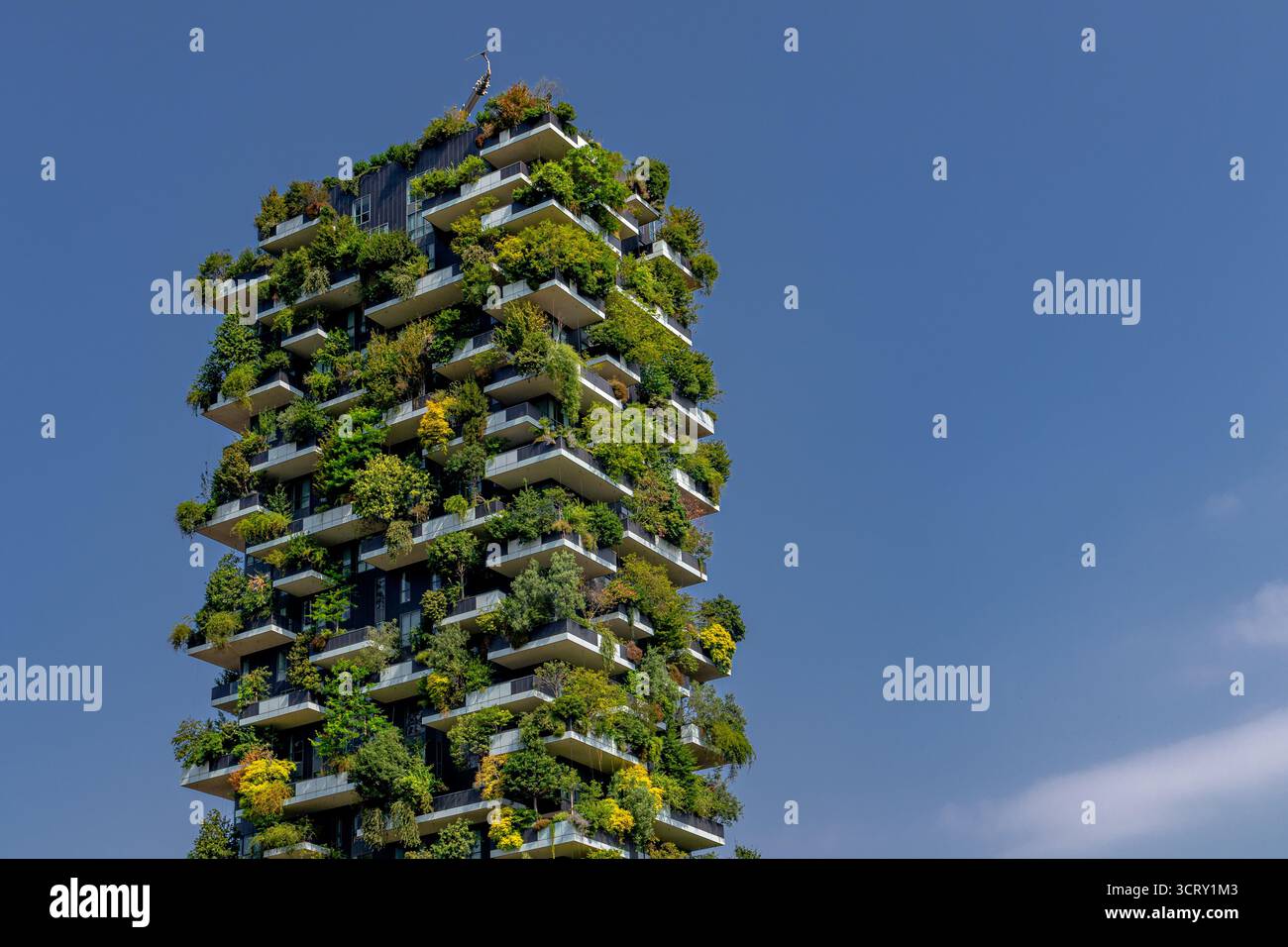 Le Bosco vertical, un complexe de deux gratte-ciel résidentiels conçu par Boeri Studio et situé dans le quartier Porta Nuova de Milan, en Italie. Banque D'Images