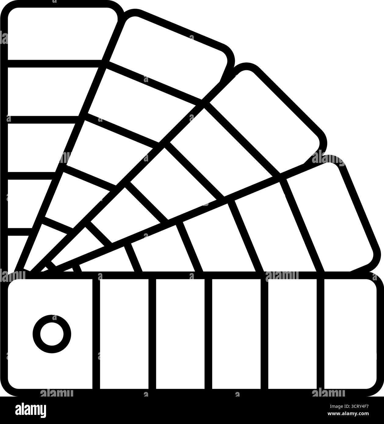 Icône de style de contour de catalogue de couleurs, illustration vectorielle isolée de symbole d'art de dessin Illustration de Vecteur