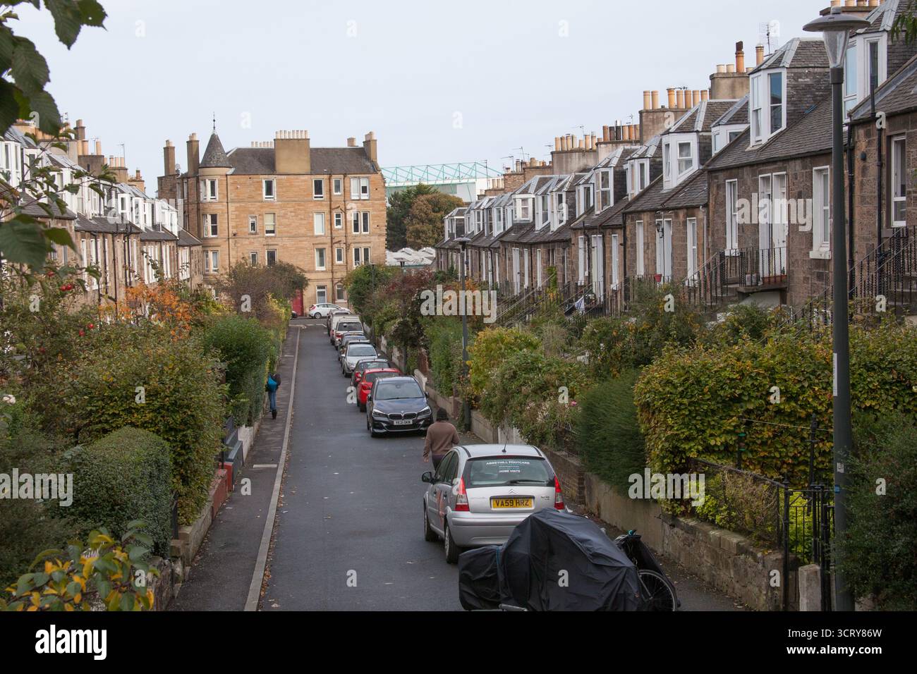 Vues de propriétés résidentielles à Southside, Édimbourg, Écosse au Royaume-Uni Banque D'Images